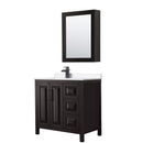 Daria 36" Free Standing Single Basin Vanity Set with Cabinet, Cultured Marble Vanity Top, and Medicine Cabinet - image 1