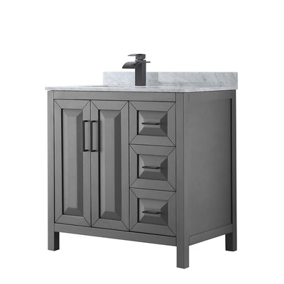 Daria 36" Free Standing Single Vanity Set with MDF Cabinet, Marble Vanity Top, and Undermount Sink - image 1