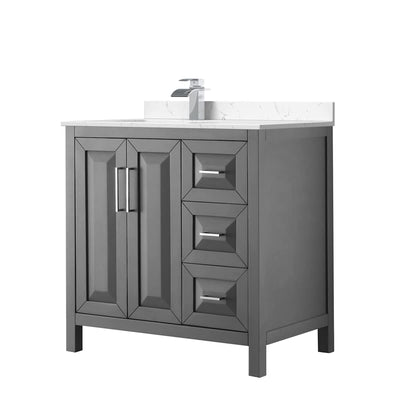 Daria 36" Free Standing Single Basin Vanity Set with Cabinet and Cultured Marble Vanity Top - image 1