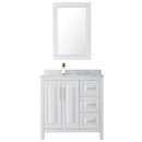Daria 36" Free Standing Single Vanity Set with MDF Cabinet, Marble Vanity Top, Undermount Sink, and Framed Mirror - image 8