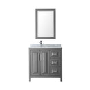 Daria 36" Free Standing Single Vanity Set with MDF Cabinet, Marble Vanity Top, Undermount Sink, and Framed Mirror - image 10