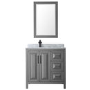 Daria 36" Free Standing Single Vanity Set with MDF Cabinet, Marble Vanity Top, Undermount Sink, and Framed Mirror - image 11