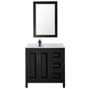 Daria 36" Free Standing Single Vanity Set with MDF Cabinet, Marble Vanity Top, Undermount Sink, and Framed Mirror - image 12