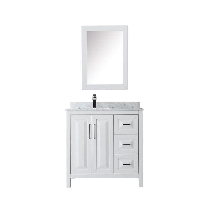 Daria 36" Free Standing Single Vanity Set with MDF Cabinet, Marble Vanity Top, Undermount Sink, and Medicine Cabinet - image 8
