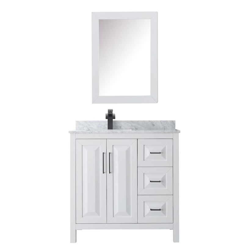 Daria 36" Free Standing Single Vanity Set with MDF Cabinet, Marble Vanity Top, Undermount Sink, and Medicine Cabinet - image 10