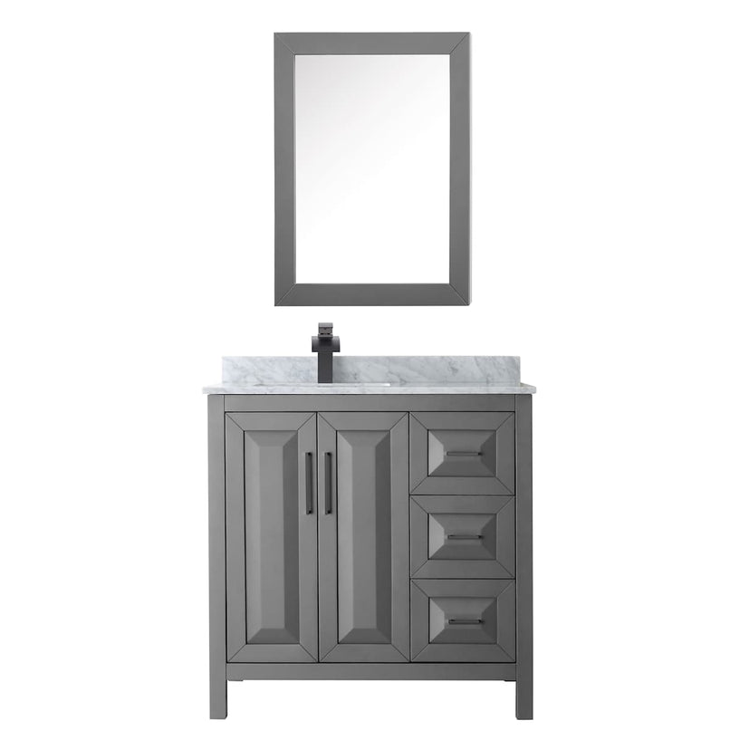Daria 36" Free Standing Single Vanity Set with MDF Cabinet, Marble Vanity Top, Undermount Sink, and Medicine Cabinet - image 12