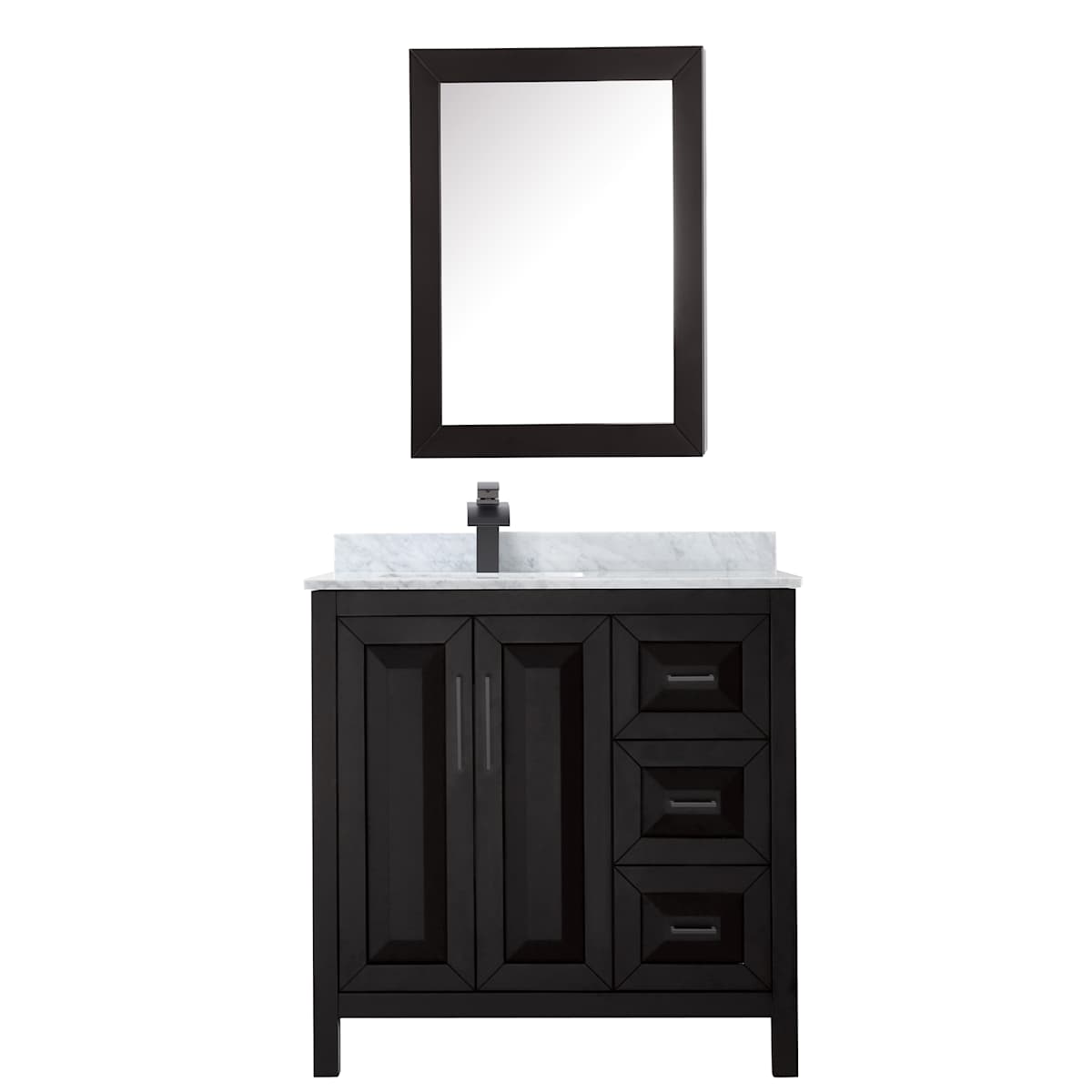 Daria 36" Free Standing Single Vanity Set with MDF Cabinet, Marble Vanity Top, Undermount Sink, and Medicine Cabinet - image 13