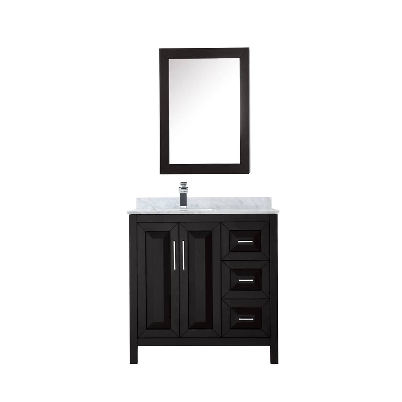Daria 36" Free Standing Single Vanity Set with MDF Cabinet, Marble Vanity Top, Undermount Sink, and Medicine Cabinet - image 14