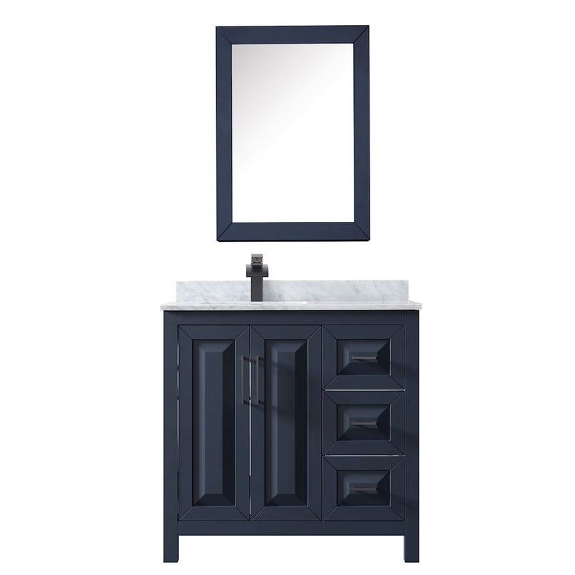 Daria 36" Free Standing Single Vanity Set with MDF Cabinet, Marble Vanity Top, Undermount Sink, and Medicine Cabinet - image 15