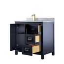 Daria 36" Free Standing Single Vanity Set with MDF Cabinet, Marble Vanity Top, and Undermount Sink - image 2
