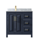 Daria 36" Free Standing Single Vanity Set with MDF Cabinet, Marble Vanity Top, and Undermount Sink - image 3