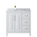 Daria 36" Free Standing Single Vanity Set with MDF Cabinet, Marble Vanity Top, and Undermount Sink - image 7