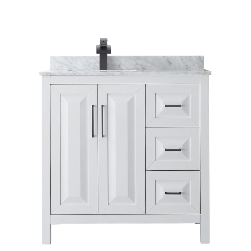 Daria 36" Free Standing Single Vanity Set with MDF Cabinet, Marble Vanity Top, and Undermount Sink - image 8