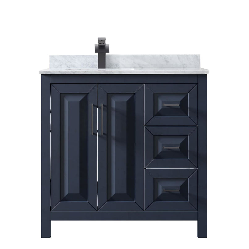 Daria 36" Free Standing Single Vanity Set with MDF Cabinet, Marble Vanity Top, and Undermount Sink - image 13