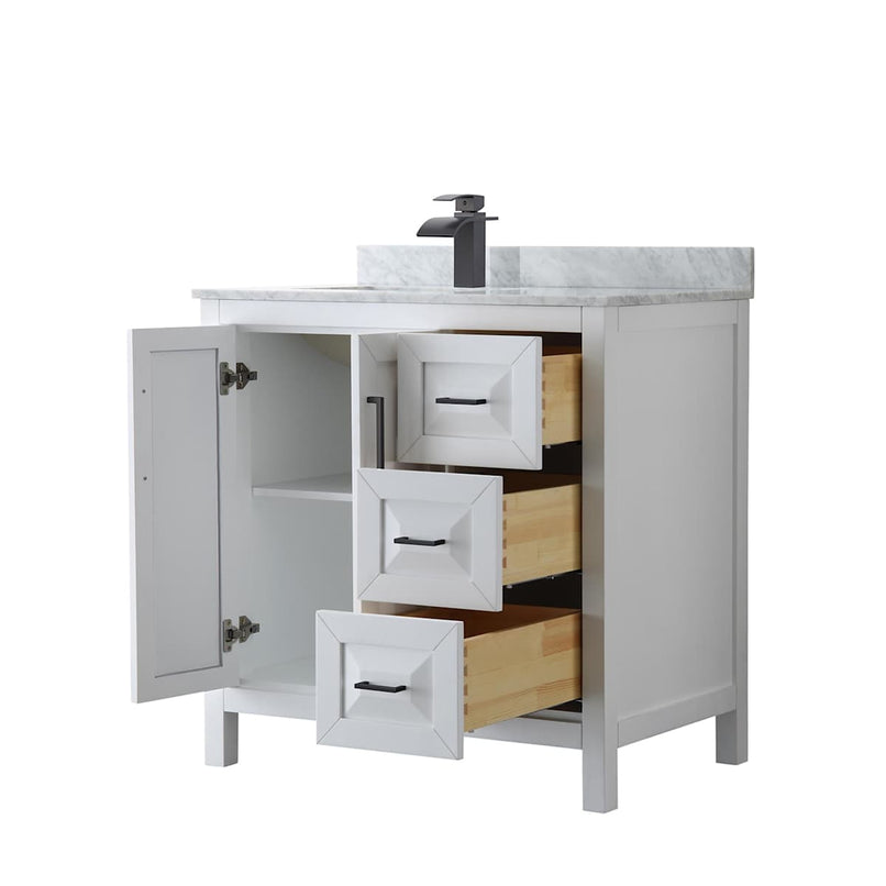 Daria 36" Free Standing Single Vanity Set with MDF Cabinet, Marble Vanity Top, and Undermount Sink - image 15