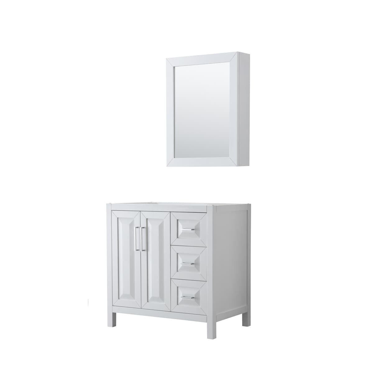 Daria 35" Single Free Standing Vanity Cabinet - Less Vanity Top
