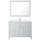 Daria 48" Free Standing Single Basin Vanity Set with Cabinet, Quartz Vanity Top, and Framed Mirror - image 12
