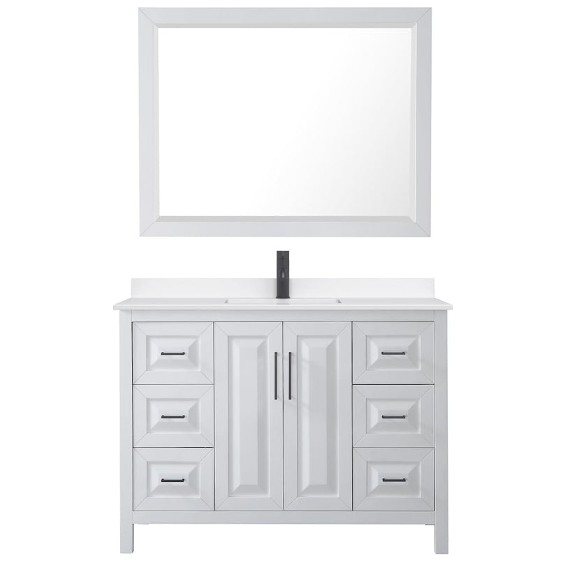 Daria 48" Free Standing Single Basin Vanity Set with Cabinet, Quartz Vanity Top, and Framed Mirror - image 17