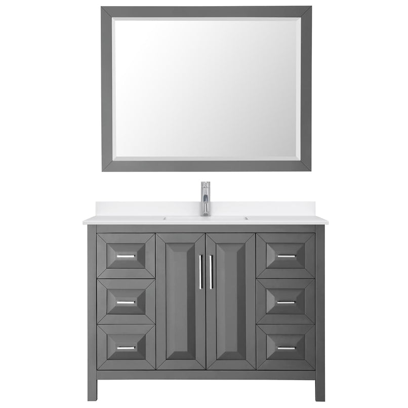 Daria 48" Free Standing Single Basin Vanity Set with Cabinet, Quartz Vanity Top, and Framed Mirror - image 19