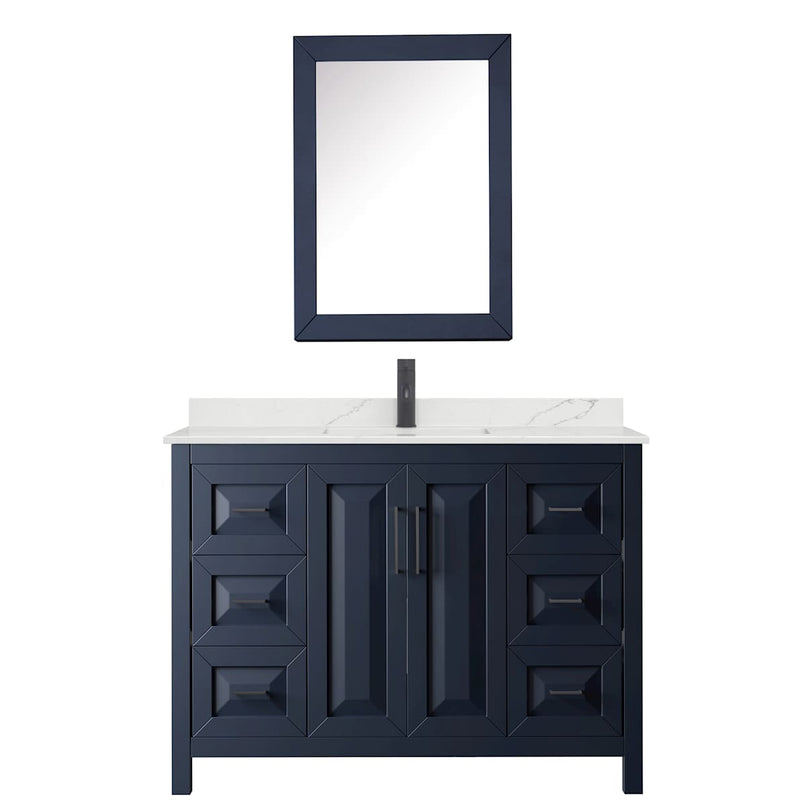 Daria 48" Free Standing Single Basin Vanity Set with Cabinet, Quartz Vanity Top, and Medicine Cabinet - image 3