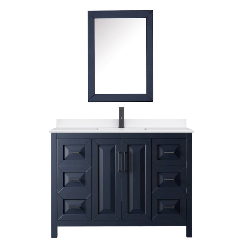 Daria 48" Free Standing Single Basin Vanity Set with Cabinet, Quartz Vanity Top, and Medicine Cabinet - image 9