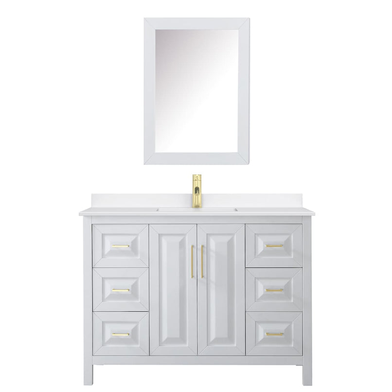 Daria 48" Free Standing Single Basin Vanity Set with Cabinet, Quartz Vanity Top, and Medicine Cabinet - image 16