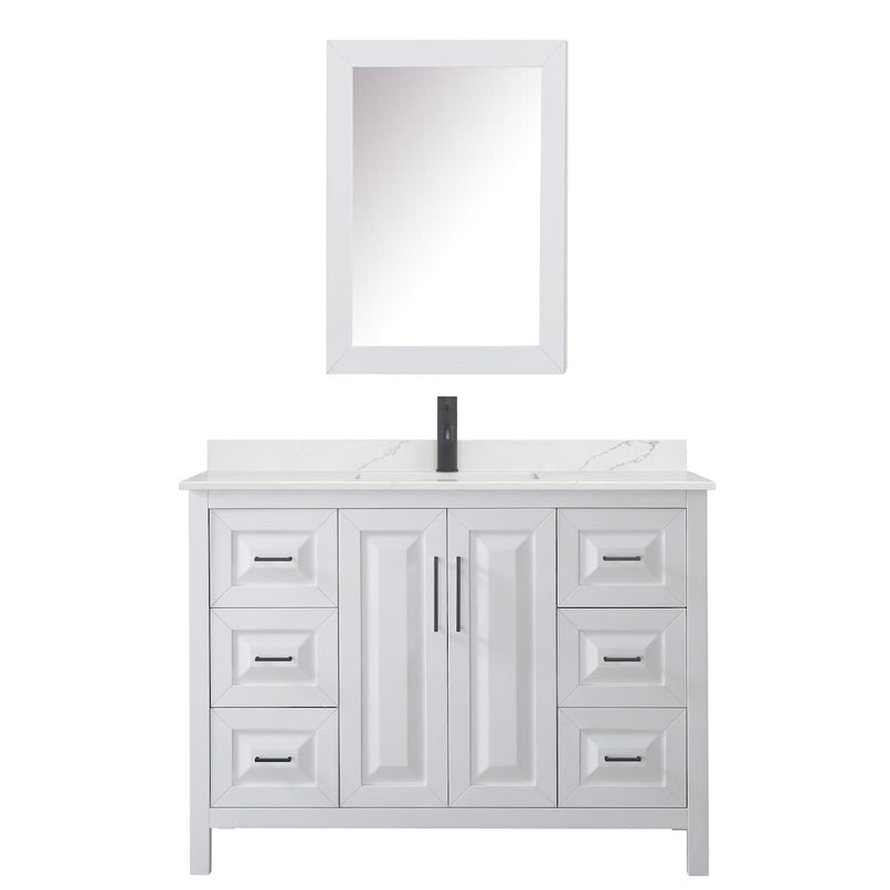 Daria 48" Free Standing Single Basin Vanity Set with Cabinet, Quartz Vanity Top, and Medicine Cabinet - image 19
