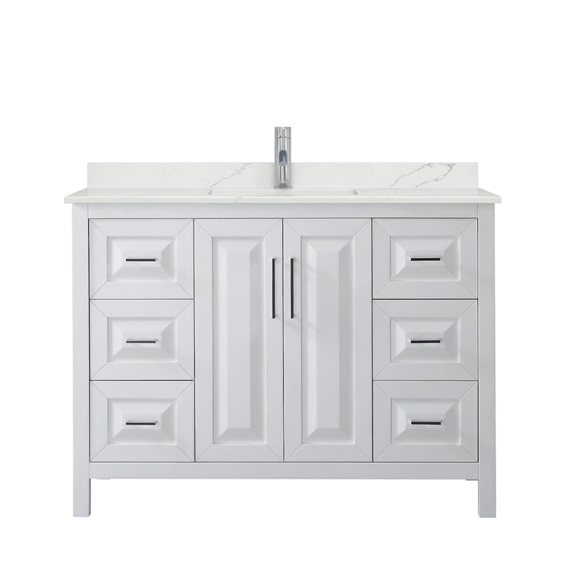 Daria 48" Free Standing Single Basin Vanity Set with Cabinet and Quartz Vanity Top - image 10
