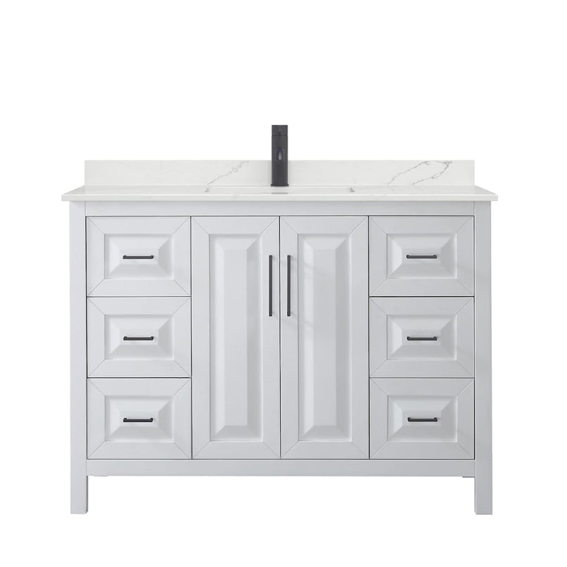 Daria 48" Free Standing Single Basin Vanity Set with Cabinet and Quartz Vanity Top - image 14