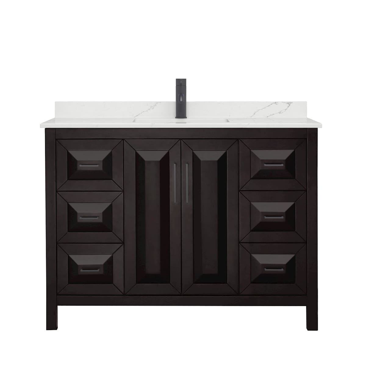 Daria 48" Free Standing Single Basin Vanity Set with Cabinet and Quartz Vanity Top - image 20