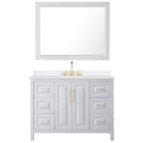 Daria 48" Free Standing Single Basin Vanity Set with Cabinet, Quartz Vanity Top, and Framed Mirror - image 9