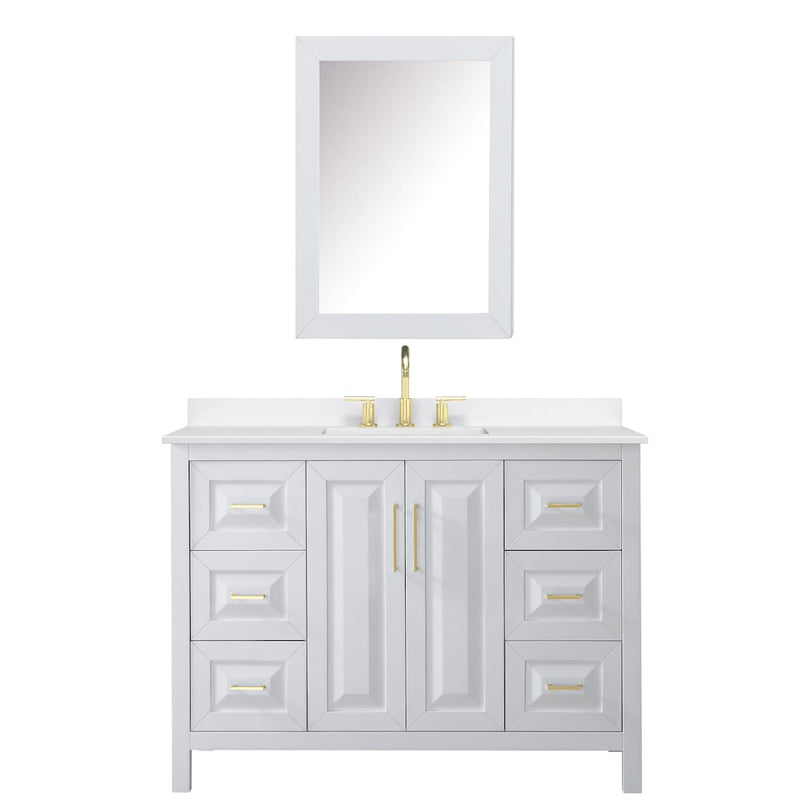 Daria 48" Free Standing Single Basin Vanity Set with Cabinet, Quartz Vanity Top, and Medicine Cabinet - image 10