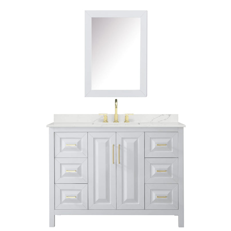 Daria 48" Free Standing Single Basin Vanity Set with Cabinet, Quartz Vanity Top, and Medicine Cabinet - image 11