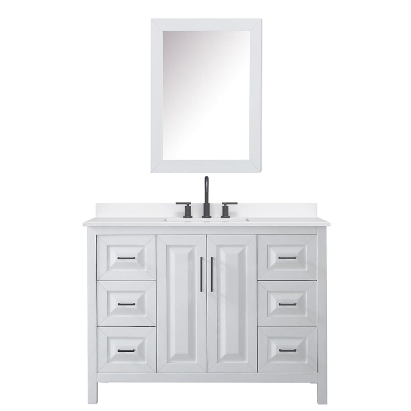 Daria 48" Free Standing Single Basin Vanity Set with Cabinet, Quartz Vanity Top, and Medicine Cabinet - image 15