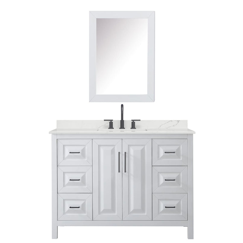 Daria 48" Free Standing Single Basin Vanity Set with Cabinet, Quartz Vanity Top, and Medicine Cabinet - image 16