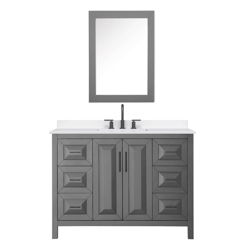 Daria 48" Free Standing Single Basin Vanity Set with Cabinet, Quartz Vanity Top, and Medicine Cabinet - image 19