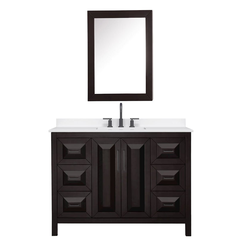 Daria 48" Free Standing Single Basin Vanity Set with Cabinet, Quartz Vanity Top, and Medicine Cabinet - image 21
