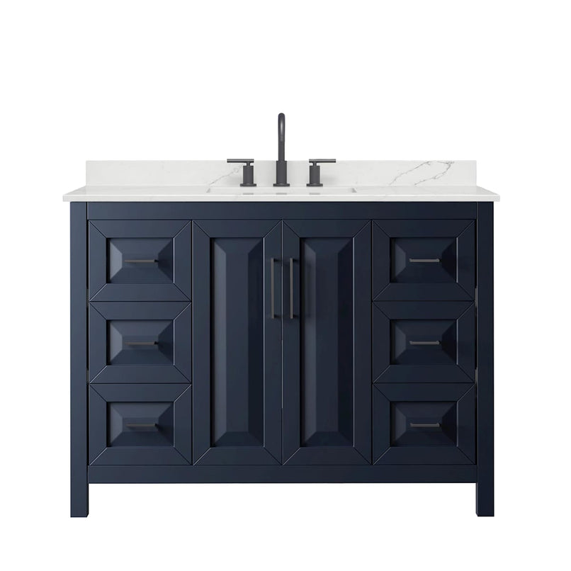 Daria 48" Free Standing Single Basin Vanity Set with Cabinet and Quartz Vanity Top - image 3