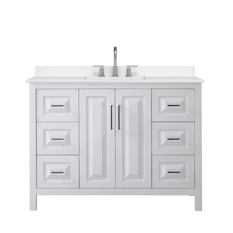 Daria 48" Free Standing Single Basin Vanity Set with Cabinet and Quartz Vanity Top - image 9