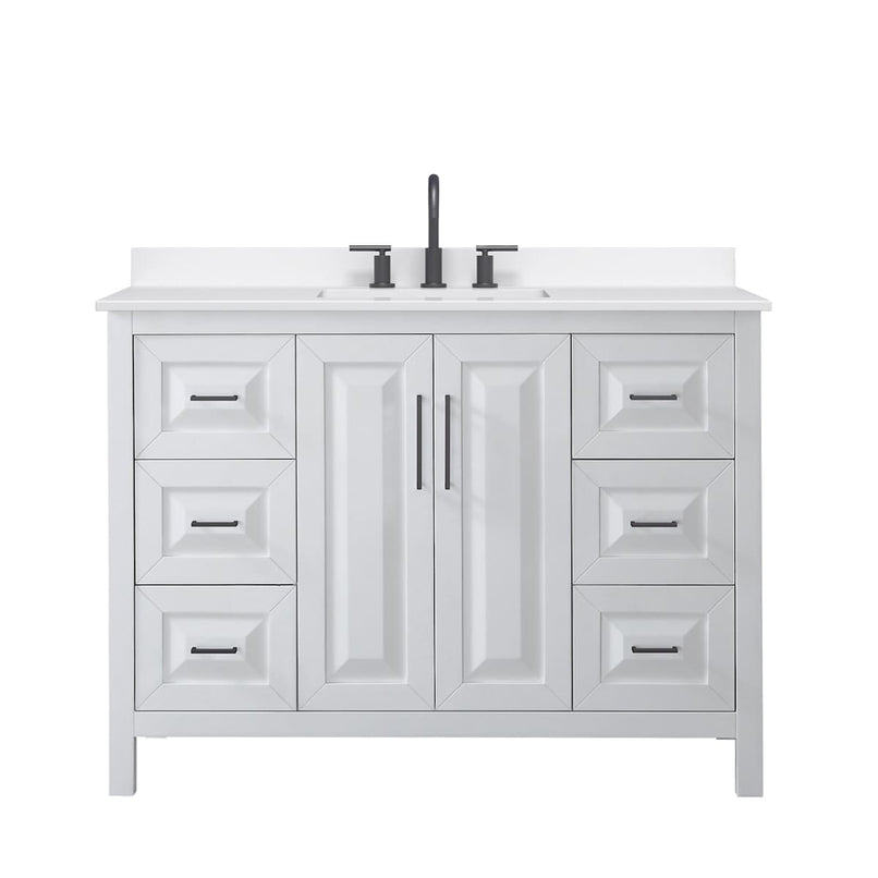 Daria 48" Free Standing Single Basin Vanity Set with Cabinet and Quartz Vanity Top - image 13