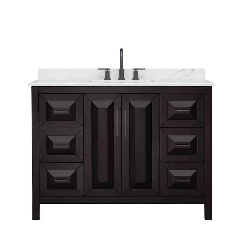 Daria 48" Free Standing Single Basin Vanity Set with Cabinet and Quartz Vanity Top - image 20