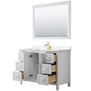 Daria 48" Free Standing Single Basin Vanity Set with Cabinet, Cultured Marble Vanity Top, and Framed Mirror - image 2