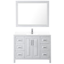 Daria 48" Free Standing Single Basin Vanity Set with Cabinet, Cultured Marble Vanity Top, and Framed Mirror - image 9
