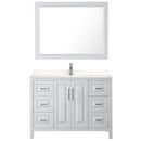 Daria 48" Free Standing Single Basin Vanity Set with Cabinet, Cultured Marble Vanity Top, and Framed Mirror - image 10