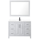 Daria 48" Free Standing Single Basin Vanity Set with Cabinet, Cultured Marble Vanity Top, and Framed Mirror - image 12