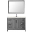 Daria 48" Free Standing Single Basin Vanity Set with Cabinet, Cultured Marble Vanity Top, and Framed Mirror - image 20