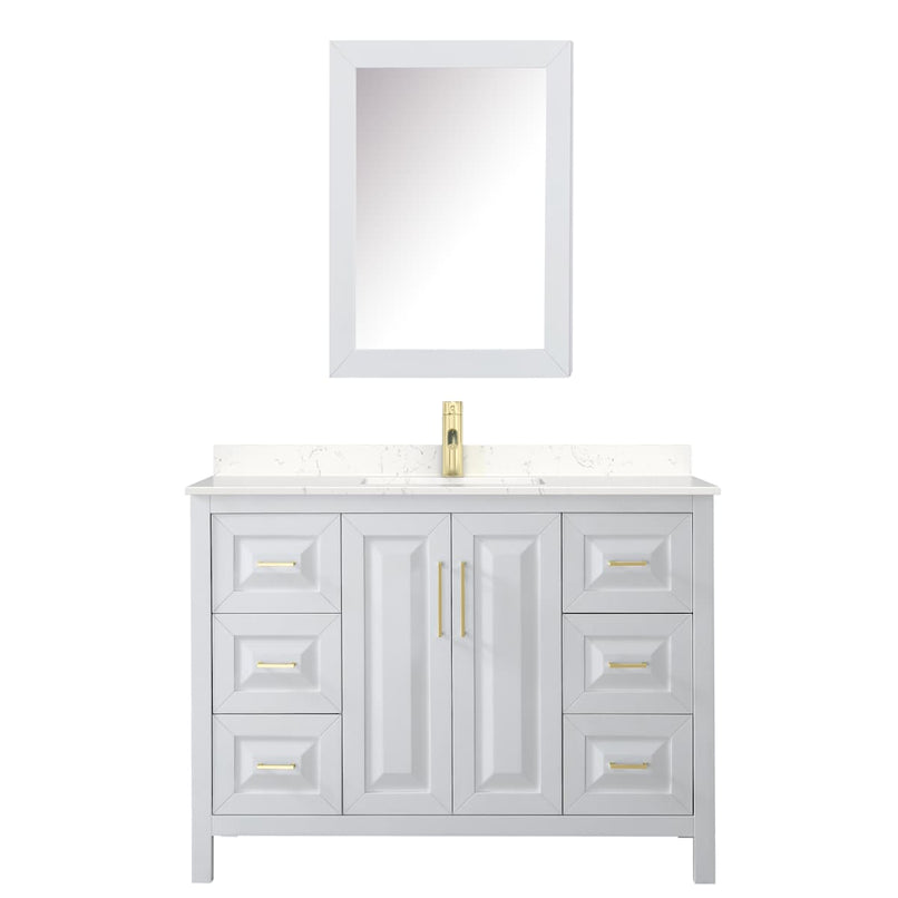 Daria 48" Free Standing Single Basin Vanity Set with Cabinet, Cultured Marble Vanity Top, and Medicine Cabinet - image 3