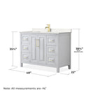 Daria 48" Free Standing Single Basin Vanity Set with Cabinet, Cultured Marble Vanity Top, and Medicine Cabinet - image 6