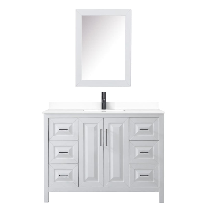 Daria 48" Free Standing Single Basin Vanity Set with Cabinet, Cultured Marble Vanity Top, and Medicine Cabinet - image 15