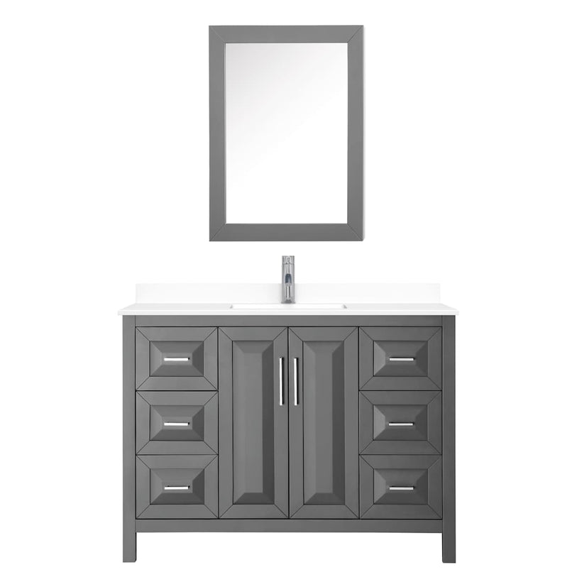 Daria 48" Free Standing Single Basin Vanity Set with Cabinet, Cultured Marble Vanity Top, and Medicine Cabinet - image 17